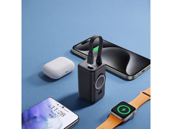 Joyroom JR-W13 powerbank 5000 mAh med Apple Watch-laddning (svart)