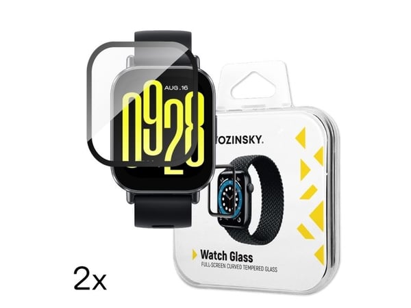 Wozinsky Wozinsky Full Lim herdet glass for Xiaomi Redmi Watch 5 Active (2 stk)