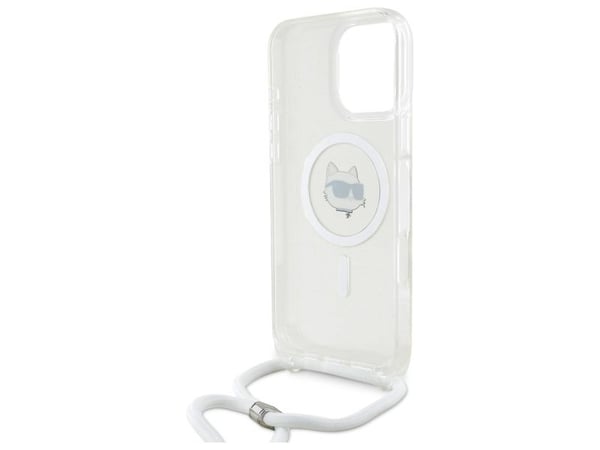 Karl Lagerfeld KLHMP16LHCCHNT iPhone 16   Pro 6.3" hardcase transparent IML Choupette Head & Cord Magsafe