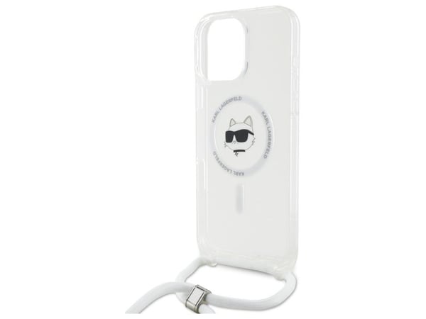 Karl Lagerfeld IML Choupette Head & Cord MagSafe-deksel til iPhone 16 Pro Max - Klar