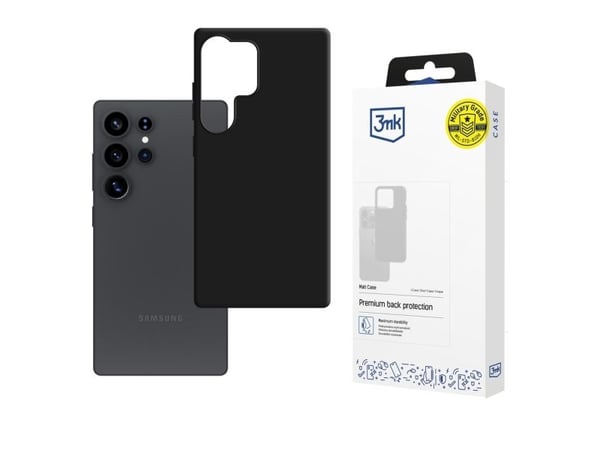 3mk Matt Case - Baksidedeksel for mobiltelefon - termoplast-polyuretan (TPU) - svart - for Samsung Galaxy S25 Ultra