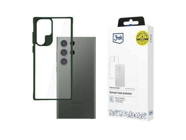 3MK Satin Armor Case+, Etui, Samsung, Galaxy S24 Ultra, 17,3 cm (6.8"), Grønn, Gjennomsiktig