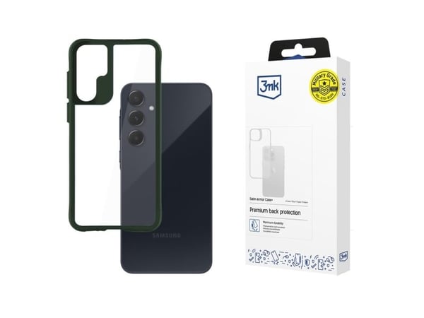 3MK Satin Armor Case+, Etui, Samsung, A55 5G, 16,8 cm (6.6"), Grønn, Gjennomsiktig