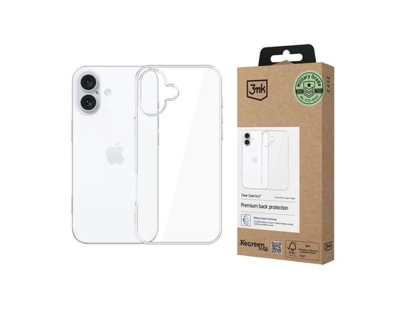 3MK Clear Case Eco, Etui, Apple, Iphone 16 Plus, 17 cm (6.7"), Gjennomsiktig