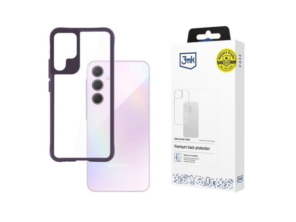 3MK Satin Armor Case+, Etui, Samsung, Galaxy A35 5G, 16,8 cm (6.6"), Lilla, Gjennomsiktig