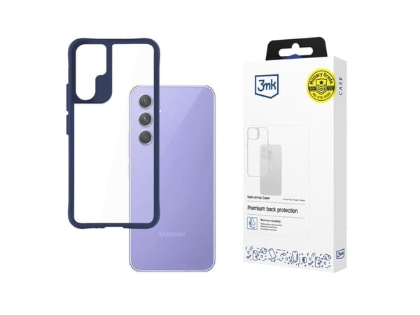 3MK Satin Armor Case+ Blue pro Samsung Galaxy A54 5G, Etui, Samsung, Galaxy A54 5G, 16,3 cm (6.4"), Blå, Gjennomsiktig