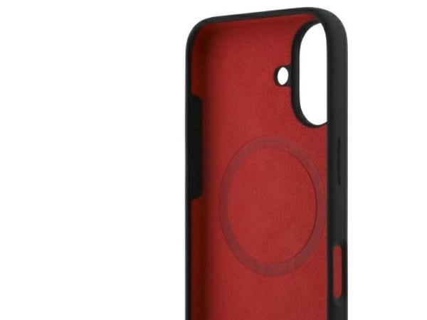 Deklas Mercedes AMG AMHMP16S2SCFR iPhone 16 6.1" juoda/juodas kovakotelo Ruutulippukuvio MagSafe