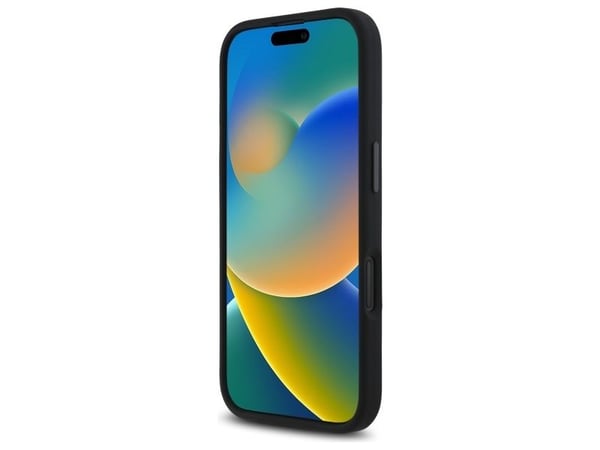 BMW BMHMP16S23SROK Apple iPhone 16 6.1 "tapauksessa puhelimen musta M silikoni painettu rengas MagSafe