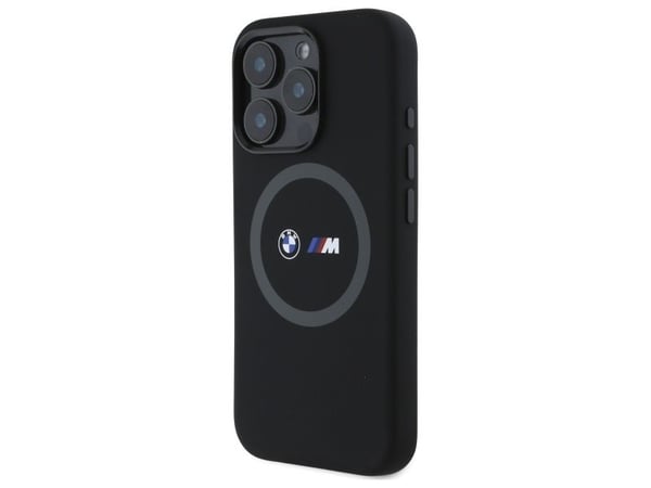 BMW M Silicone Printed Ring MagSafe-skal för iPhone 16 Pro Max - svart