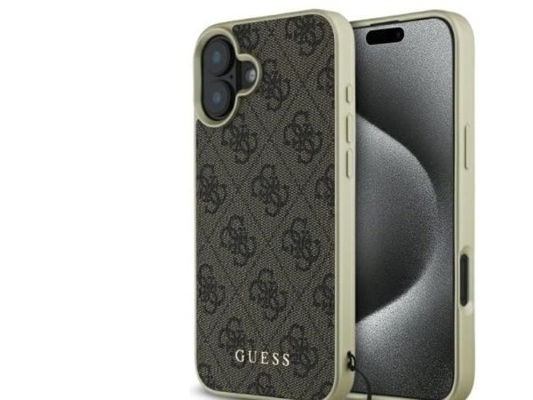 Guess 4G Charms Collection iPhone 16 Plus-skal - brun