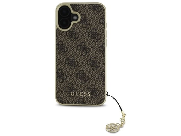 Guess 4G Charms Collection iPhone 16 Plus-skal - brun