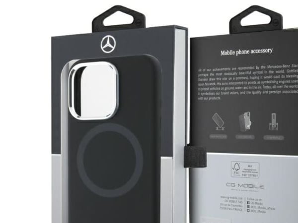 Mercedes Silicone Tonal Logo MagSafe-skal till iPhone 16 Pro - svart