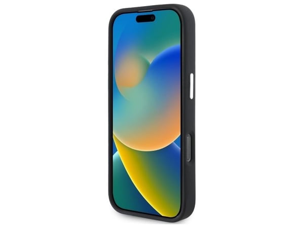 Mercedes silikondeksel med vertikale tonal stripes MagSafe til iPhone 16 Pro Max - svart