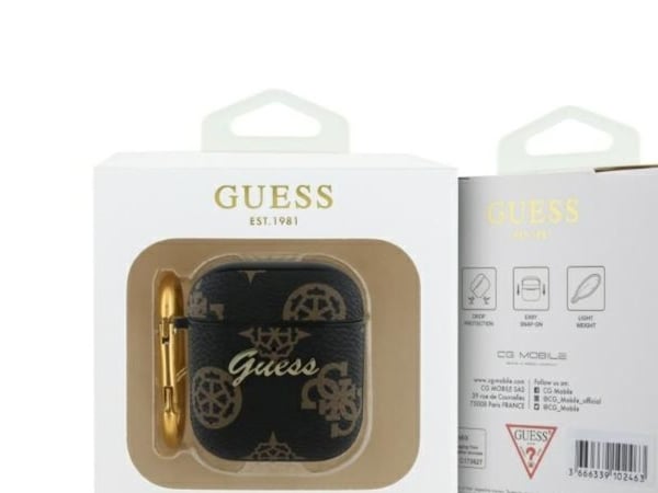 Guess fodral till AirPods 1/2 black/black med 4G Hook