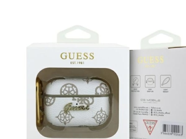 Guess GUAP2PG4GPH etui til AirPods Pro 2 (2022/2023) hvit/hvit 4G Hook