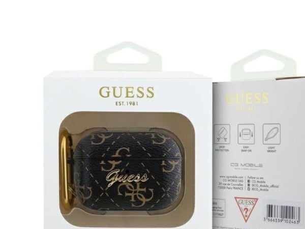 Guess GUAP2PG4GPK skydd till AirPods Pro 2 (2022/2023) - svart/svart 4G-krok