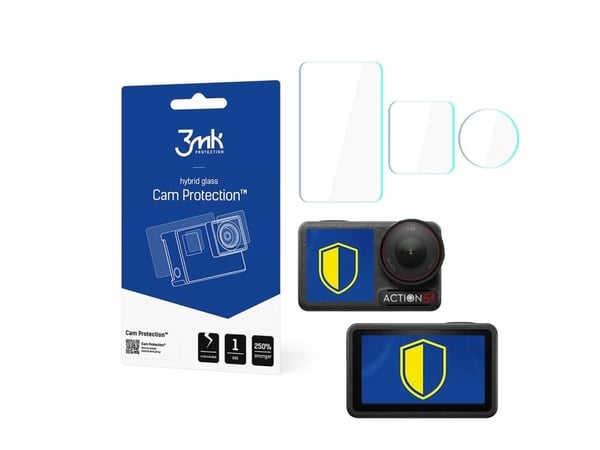 3MK 3mk FlexibleGlass Lite for DJI Osmo Action 5 Pro (2x skjerm + 1x linse)