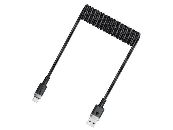 Acefast C14-04 USB-A - USB-C jousikaapeli 480Mb/s 3A 1.2m - musta - musta