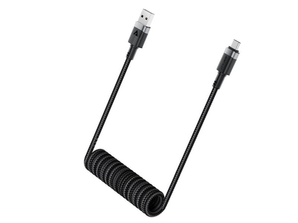 Acefast C14-04 USB-A - USB-C jousikaapeli 480Mb/s 3A 1.2m - musta - musta
