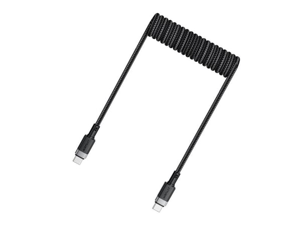 Acefast C14-03 USB-C - USB-C jousikaapeli 480Mb/s 3A 1.2m - musta - musta