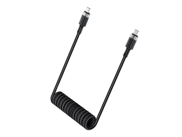 Acefast C14-03 USB-C - USB-C jousikaapeli 480Mb/s 3A 1.2m - musta - musta