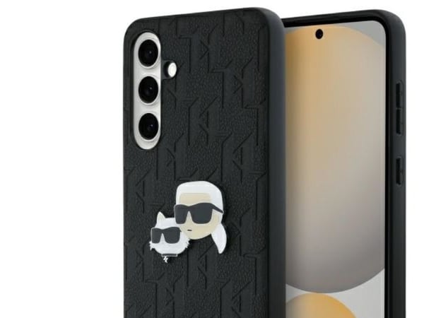 Karl Lagerfeld Karl Lagerfeld KLHCS24FEPGKLKCPK Sam S24 FE S721 svart/svart hardcase Monogram Karl&Chaoupette Head Pin