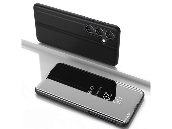 Clear View-deksel til Samsung Galaxy S25+ med flip – svart