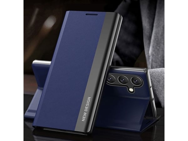 Sleep Case Pro-deksel til Samsung Galaxy S25+ med flip og stativ - blå