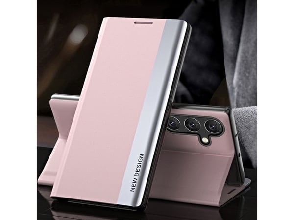 Sleep Case Pro-deksel til Samsung Galaxy S25+ med flip og stativ - rosa