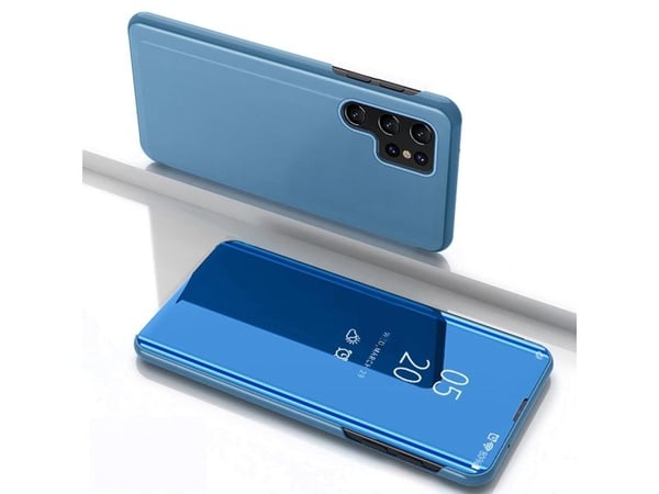Clear View Kotelo Samsung Galaxy S25 Ultra flip cover - sininen