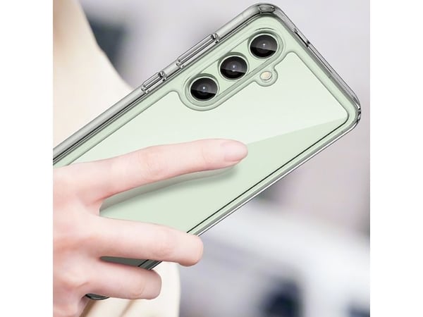 Outer Space Case silikondeksel med gelramme til Samsung Galaxy S24 FE - gjennomsiktig