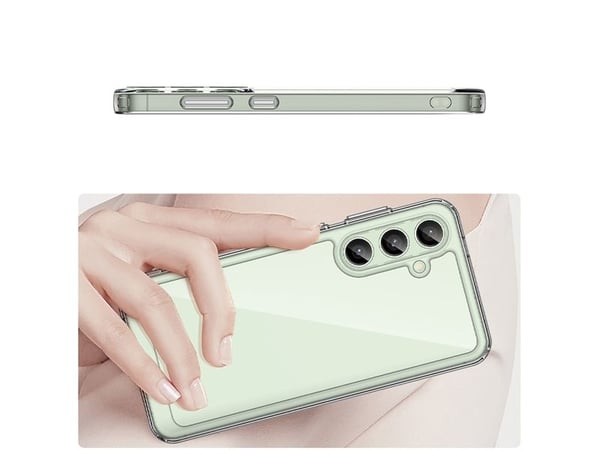 Outer Space Case silikondeksel med gelramme til Samsung Galaxy S24 FE - gjennomsiktig