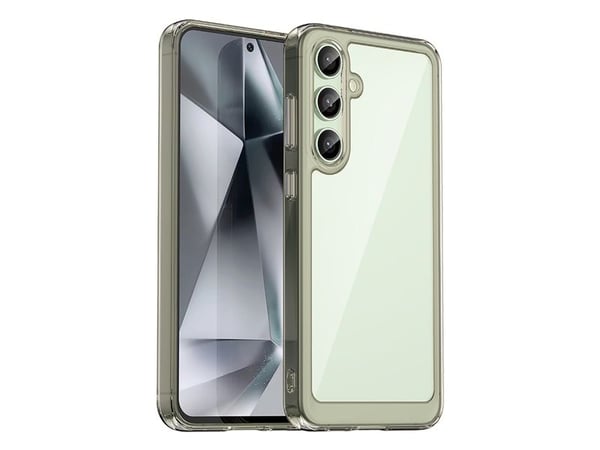 Outer Space silikonetui med gelramme til Samsung Galaxy S24 FE - Gjennomsiktig sort