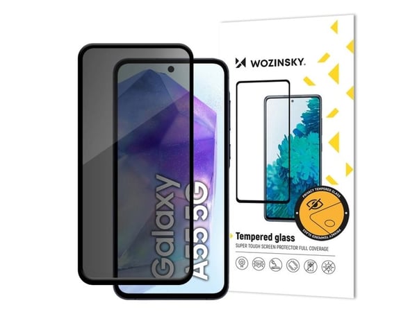 Wozinsky Privacy Glass karkaistu lasi Samsung Galaxy A56 / A36 -laitteelle, jossa on yksityisyydensuojaus suodattimella