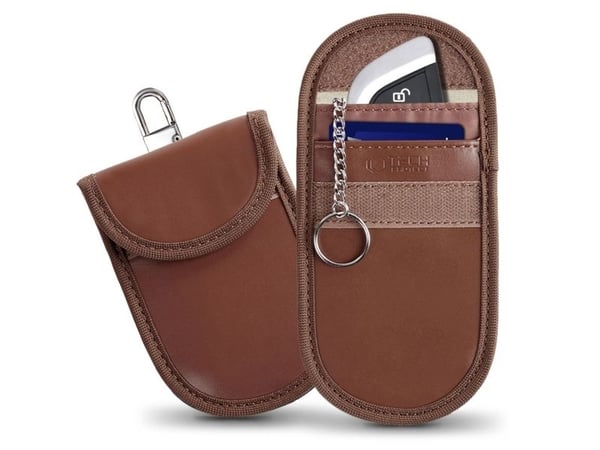 Tech-Protect avainkotelo RFID-signaalin esto KLR100, ruskea