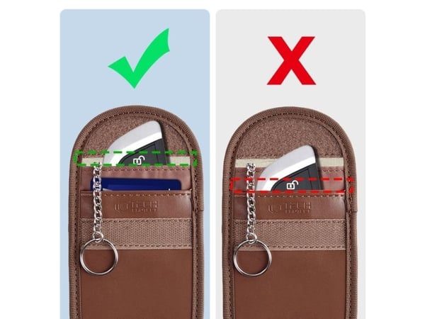Tech-Protect avainkotelo RFID-signaalin esto KLR100, ruskea