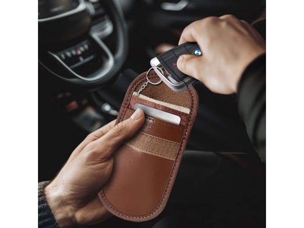 Tech-Protect avainkotelo RFID-signaalin esto KLR100, ruskea