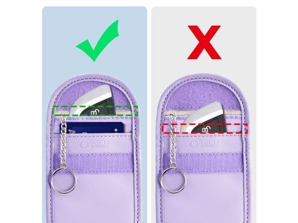 Tech-Protect KLR100 RFID-beskyttende bilnøkkel-etui - lilla