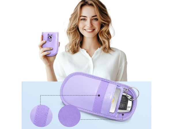 Tech-Protect KLR100 RFID-beskyttende bilnøkkel-etui - lilla