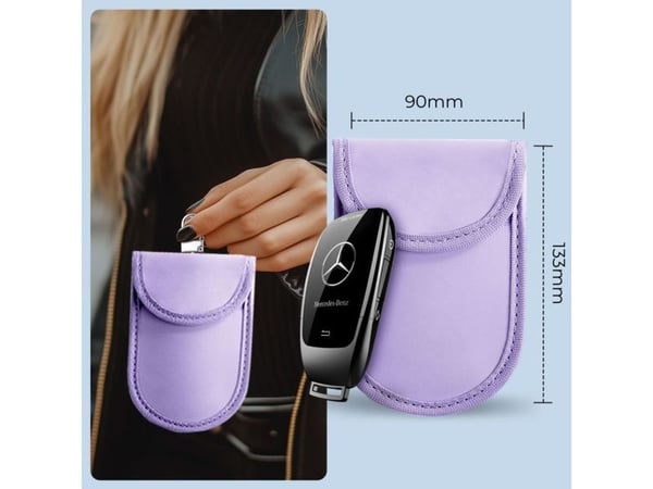Tech-Protect FARADAY-bur TECH-PROTECT KLR100 pouch nøkkelfri RFID-signalblokkeringsetui, lavendel
