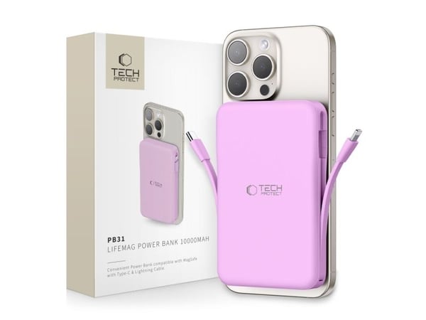 Tech-Protect PB31 LIFEMAG Magsafe powerbank 10000 mAh lavendel