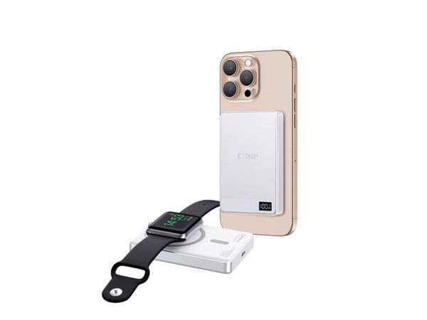 Tech-Protect PB33 LIFEMAG Magsafe powerbank 5000 mAh sølv