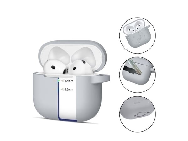 Tech-Protect silikonkrok för Apple AirPods 4 - Crayon Grey
