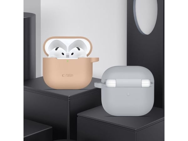 Tech-Protect silikonkrok för Apple AirPods 4 - Crayon Grey