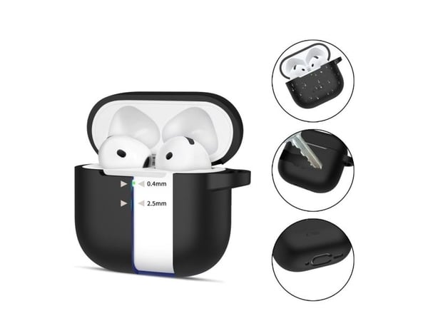 Tech-Protect TECH-PROTECT silikonhake för Apple AirPods 4 svart