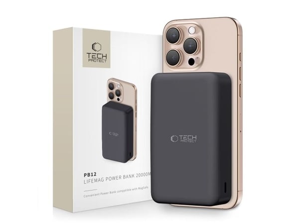 Tech-Protect PB12 LifeMag powerbank 20000 mAh svart