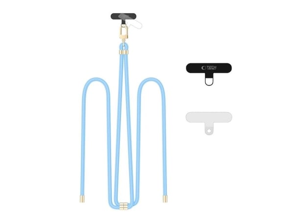 Tech-Protect C7S rope crossbody stropp baby blue/gold