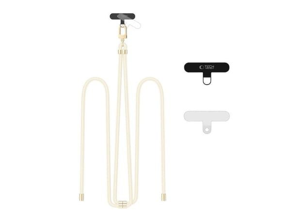 Tech-Protect C7S roddfodral/skydd crossbody-rem beige/guld