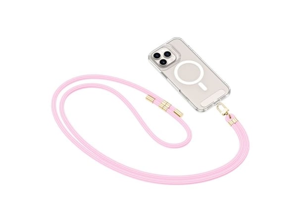 Tech-Protect TECH-PROTECT C7S rope crossbody-bånd baby rosa/gull