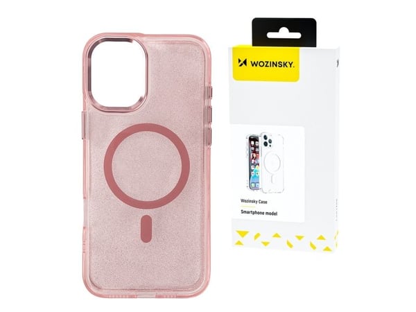 Etui Wozinsky Glitter Deksel med Mag Safe til Samsung Galaxy S25 Ultra - rose med brokatem